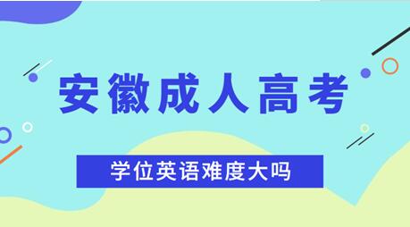 安徽成人高考本科的學(xué)位英語考試難不難？