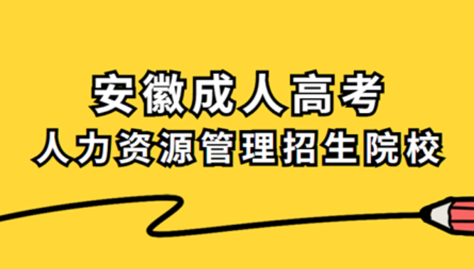 安徽省成人高考有哪些人力資源管理類院校？